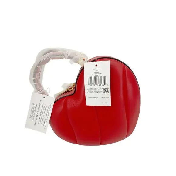 KATE SPADE New York Love Shack Quilted 3D Heart Crossbody in Ruby Red - Picture 7 of 9